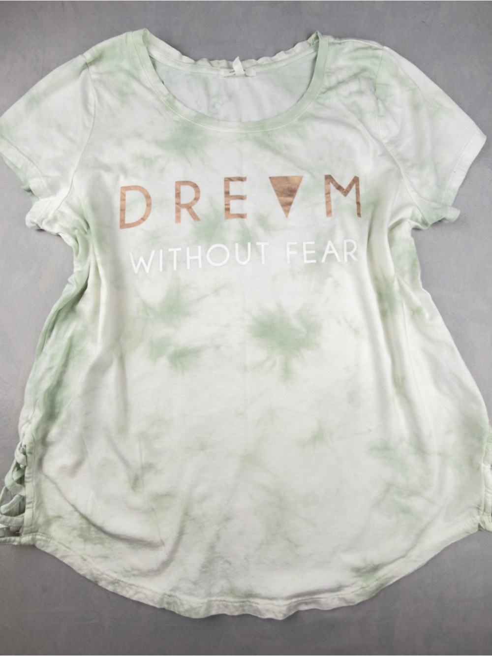 Maurices Light Green Tie-Dye 'Dream Without Fear' Graphic Tee